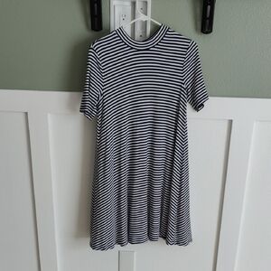 Old Navy Black and White Striped Mini Dress
